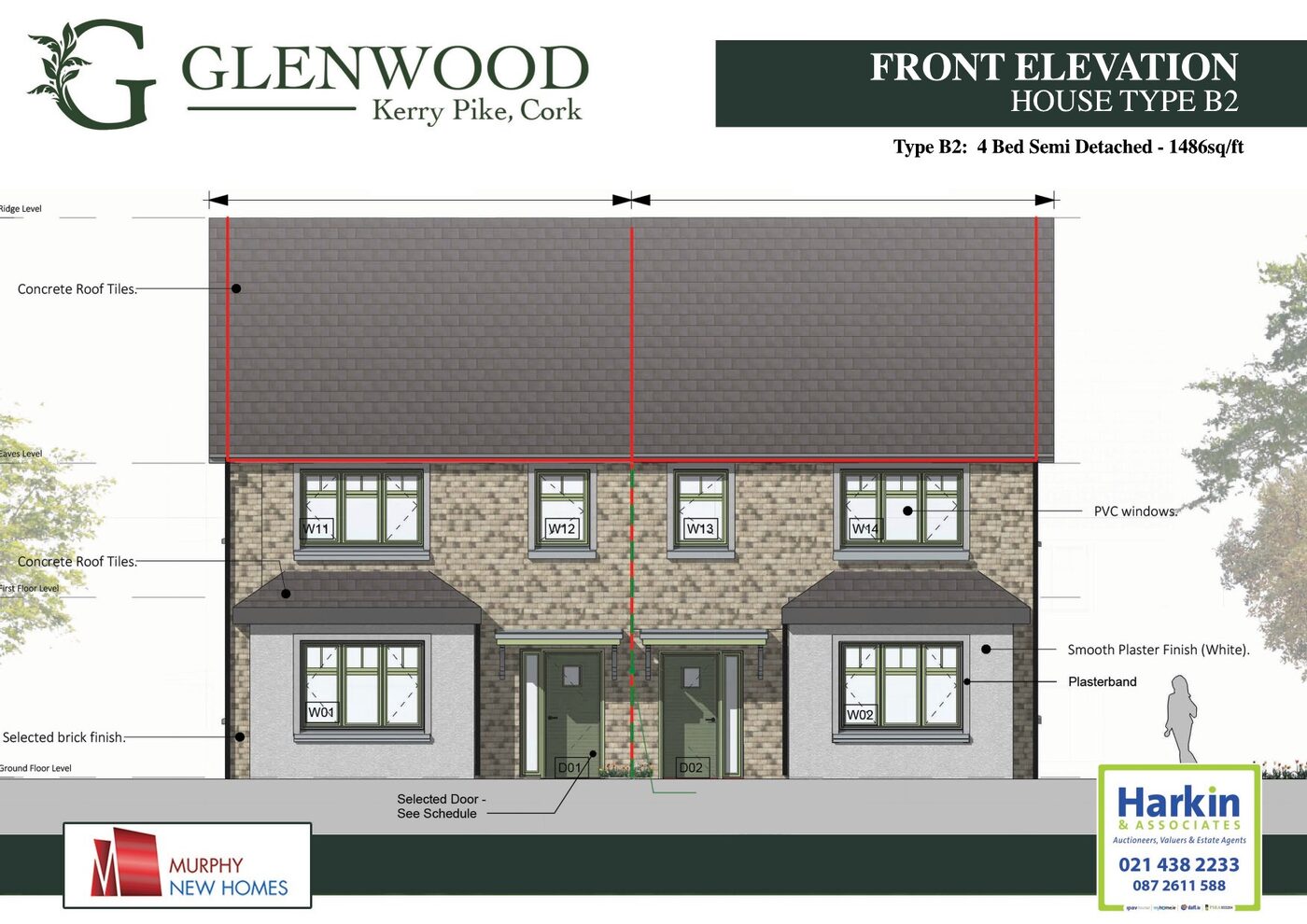Front elevation — House Type B2