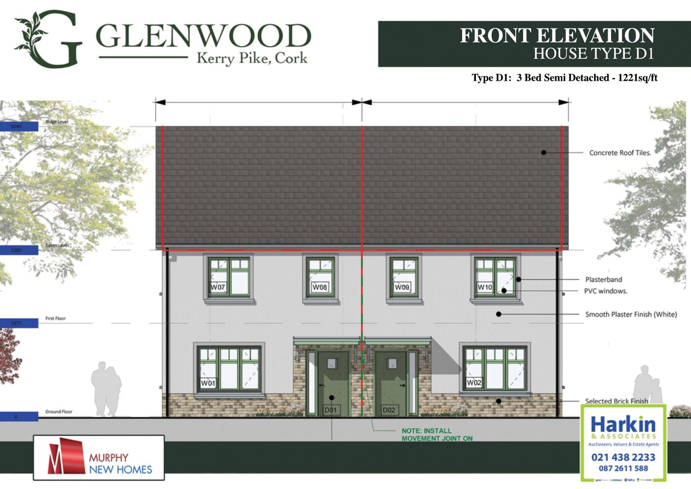 Front elevation — House Type D1